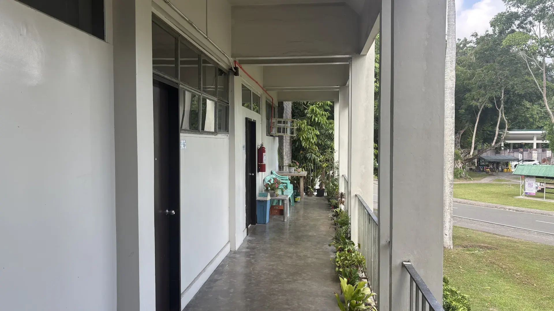 A corridor of the Physics Building, University of the Philippines Los Baños